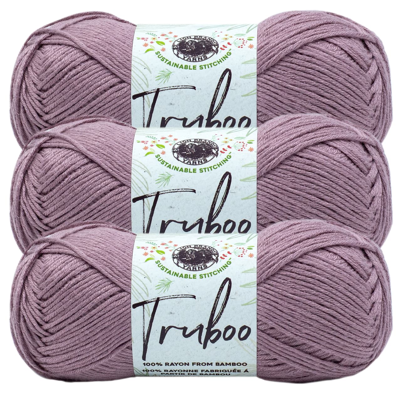 3 Pack Lion Brand® Sustainable Stitching™ Truboo Solid Yarn